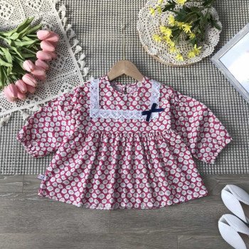 Áo váy babydoll hoa nhí size 2-6 